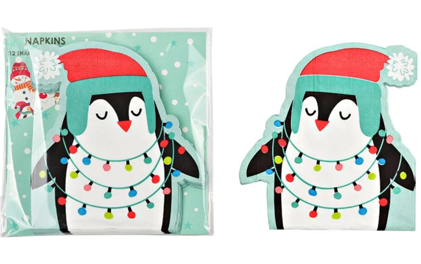 G. Wurm Servietten Pinguin 12er Pack, 3-lagig, 33x33cm