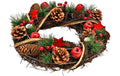 G. Wurm Weihnachtskranz 34x34x9cm (BxHxT)