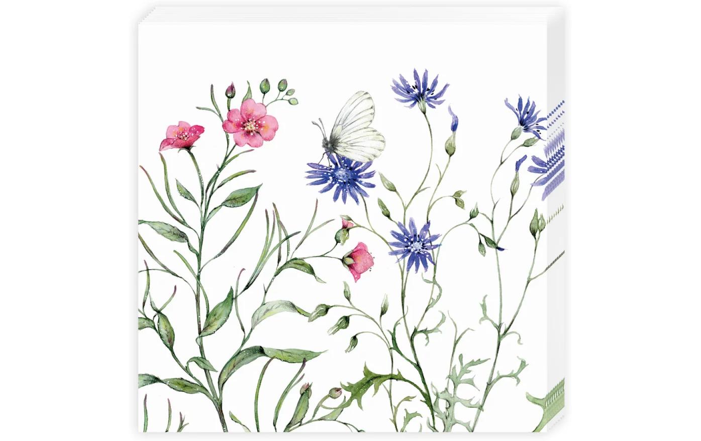 Grätz Serviette Wildblumen 33 x 33 cm, 3-lagig, 20 Stk