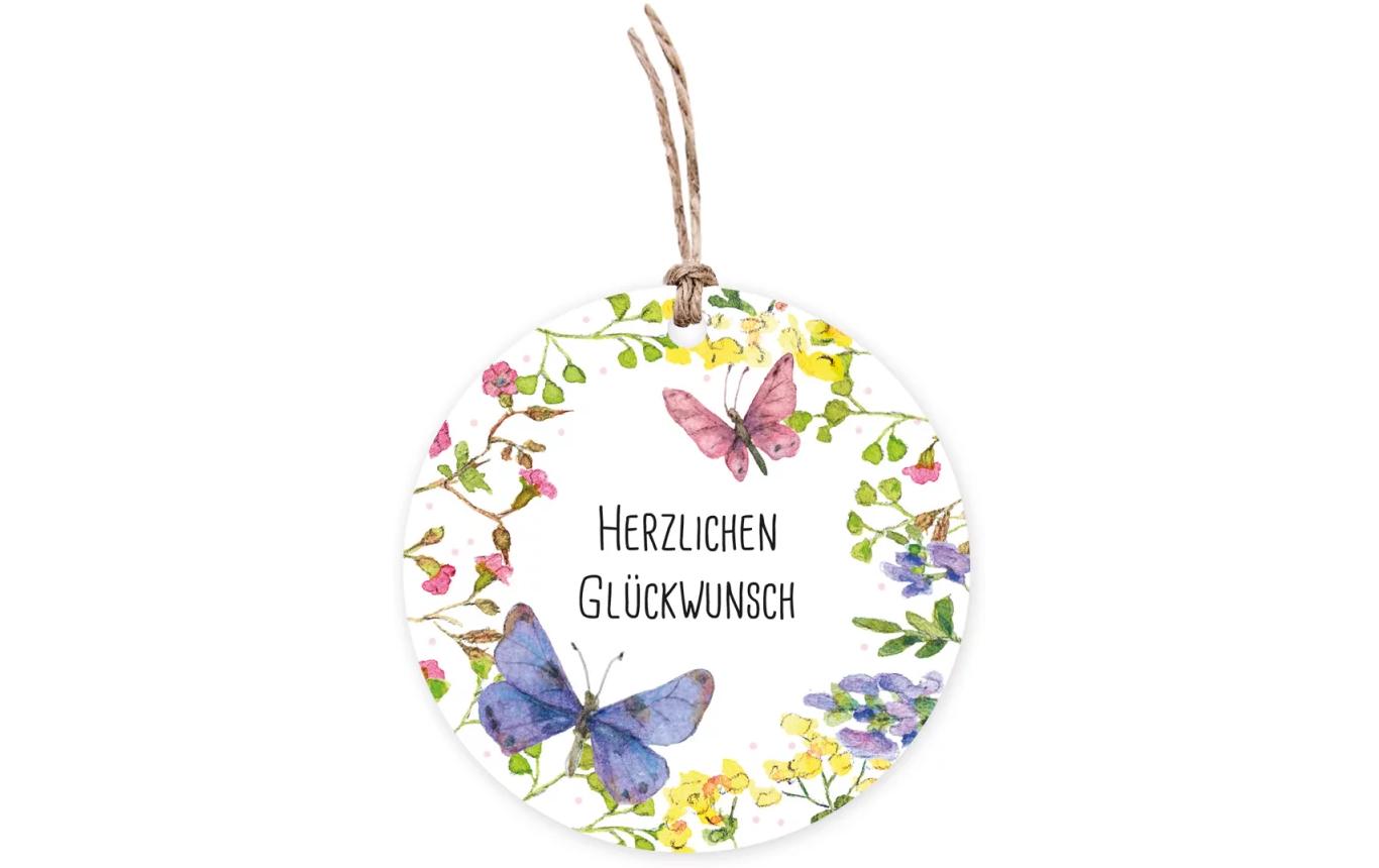 Grätz Geschenkanhänger Blumenwiese rund Ø 7.8 cm
