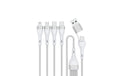 4smarts USB-C/A Multikabel 4 in 2 Ladekabel 1.2m, weiss