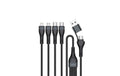 4smarts USB-C/A Multikabel 4 in 2 Ladekabel 1.2m, schwarz