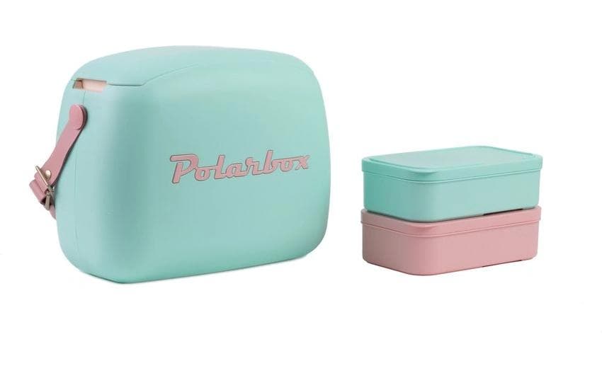 Polarbox CoolerBag cyan 6l + 2 Frischhalte-Dosen cyan & rosa