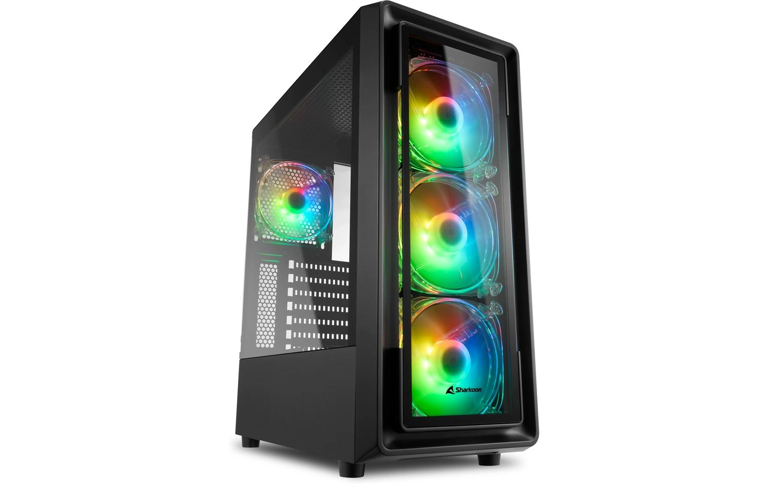 Sharkoon TK4 RGB ATX, 2x U2, 2x U3, TG, 4x 120 ARGB Ring Fan