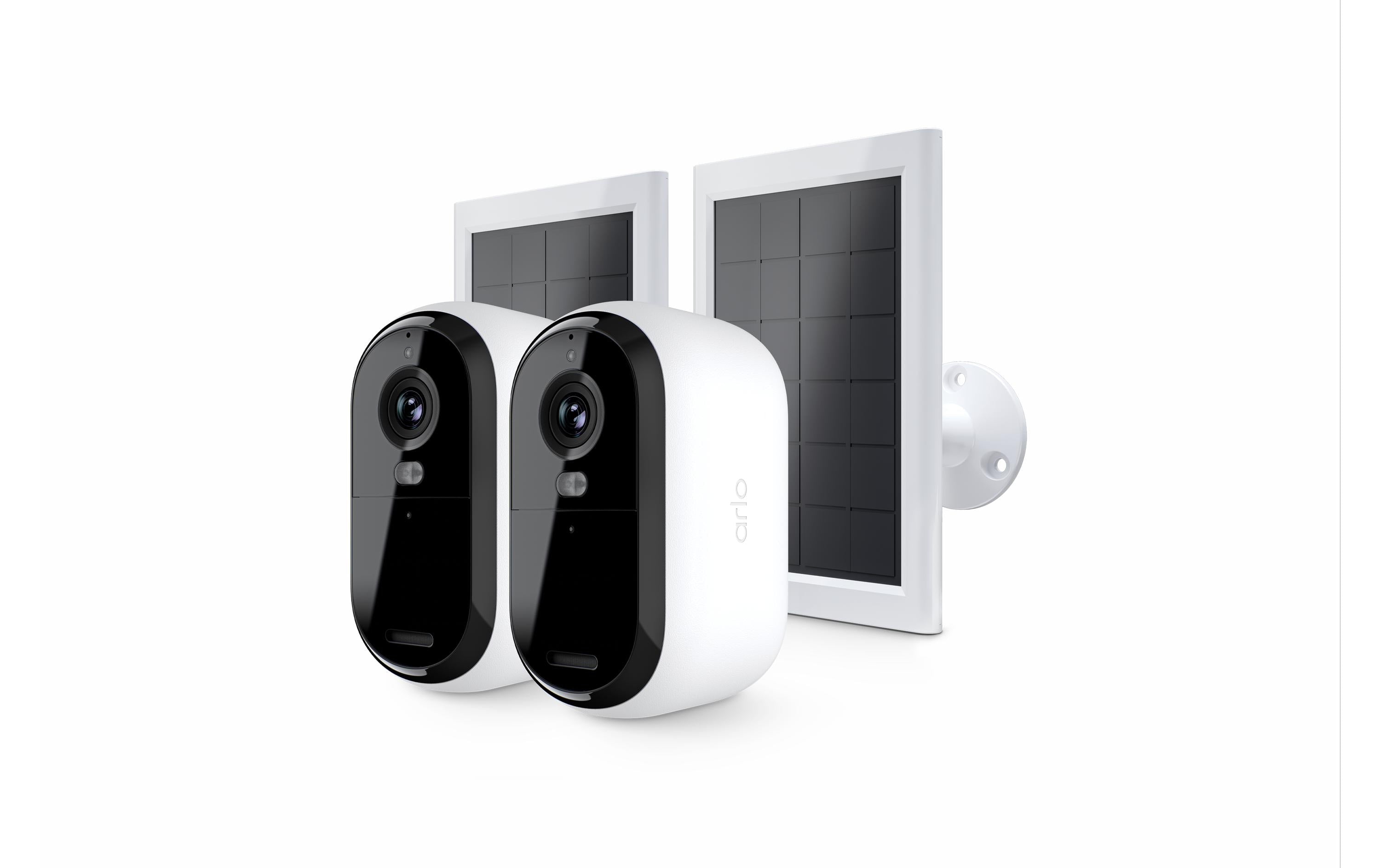 Arlo VMK3250: IP Kamera mit Solar 2er Pack Arlo Essential2 + Solar 2K-Kamera weiss