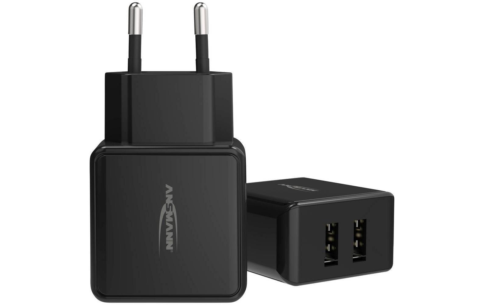 Ansmann Home Charger HC212 12W, 2x USB, schwarz
