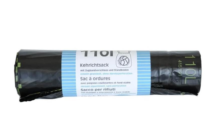 Flexiplast Kehrichtsäcke 110 Liter 10 Stück, Zugbandverschluss
