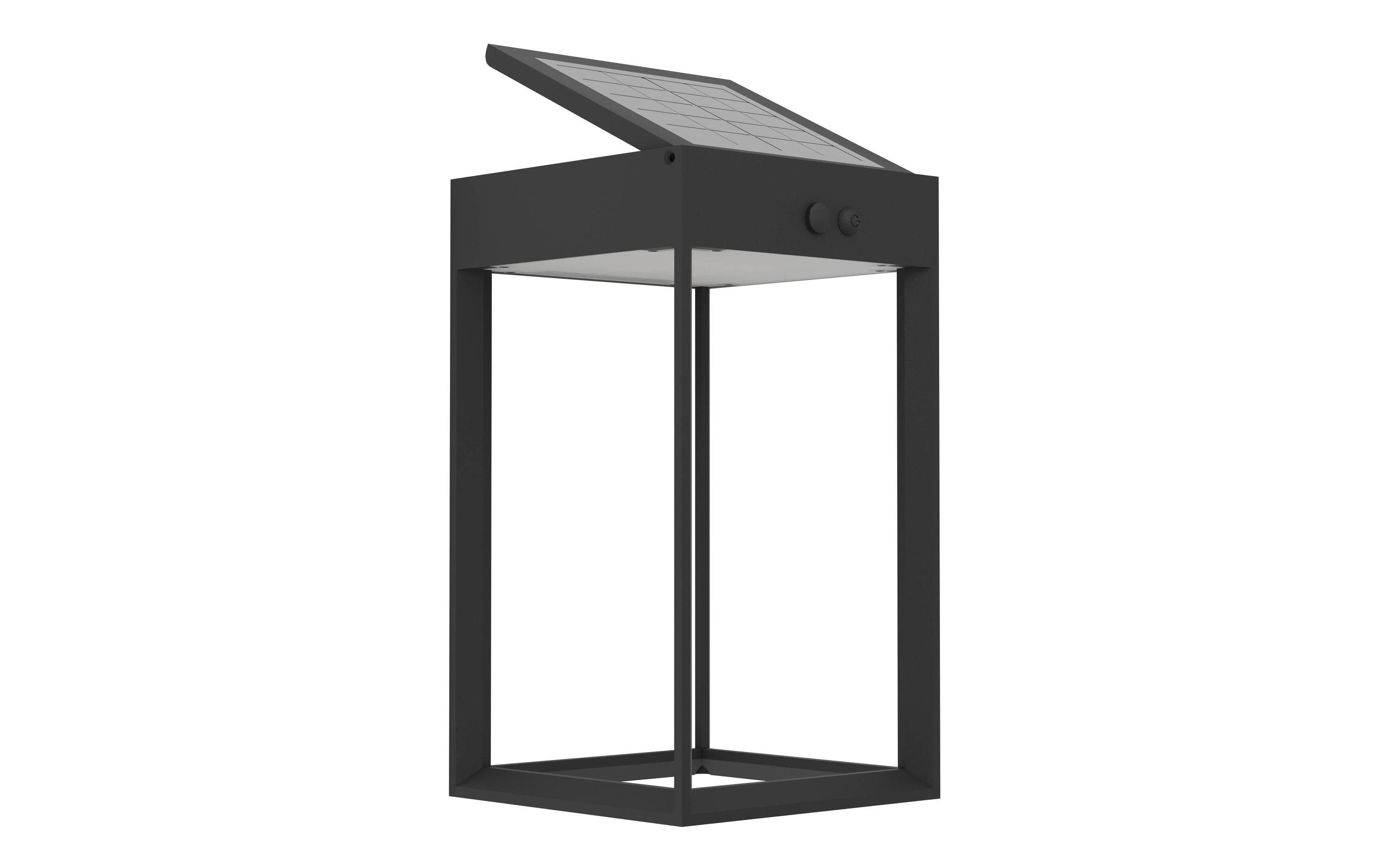 EGLO LED Solarwandleuchte SUZZARA schwarz LED (Solar) 6W Neutralweiss Sensor