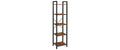Vasagle Regal, 5 Ebenen, Holz, Metall 40x30x146 cm (LxBxH), Traglast gesamt 50 kg