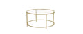 Vasagle Beistelltisch aus Glas und Stahl 84x45.5 cm (DxH), Traglast 70kg