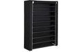 Songmics Schuhschrank mit Rolltür,Schwarz 100x28x162 cm, Traglast pro Ablage 10 kg
