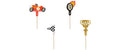 Partydeco Caketopper Auto mix, 12 cm, 4 Stk