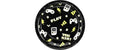 Partydeco Teller Game schwarz, 23 cm, 6 Stück