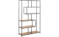 AC Design Bücherregal Seaford MDF/Stahl, 114x35x185 cm, Wildeiche