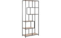 AC Design Bücherregal Seaford MDF/Stahl, 77x35x185 cm, Sonoma Eiche