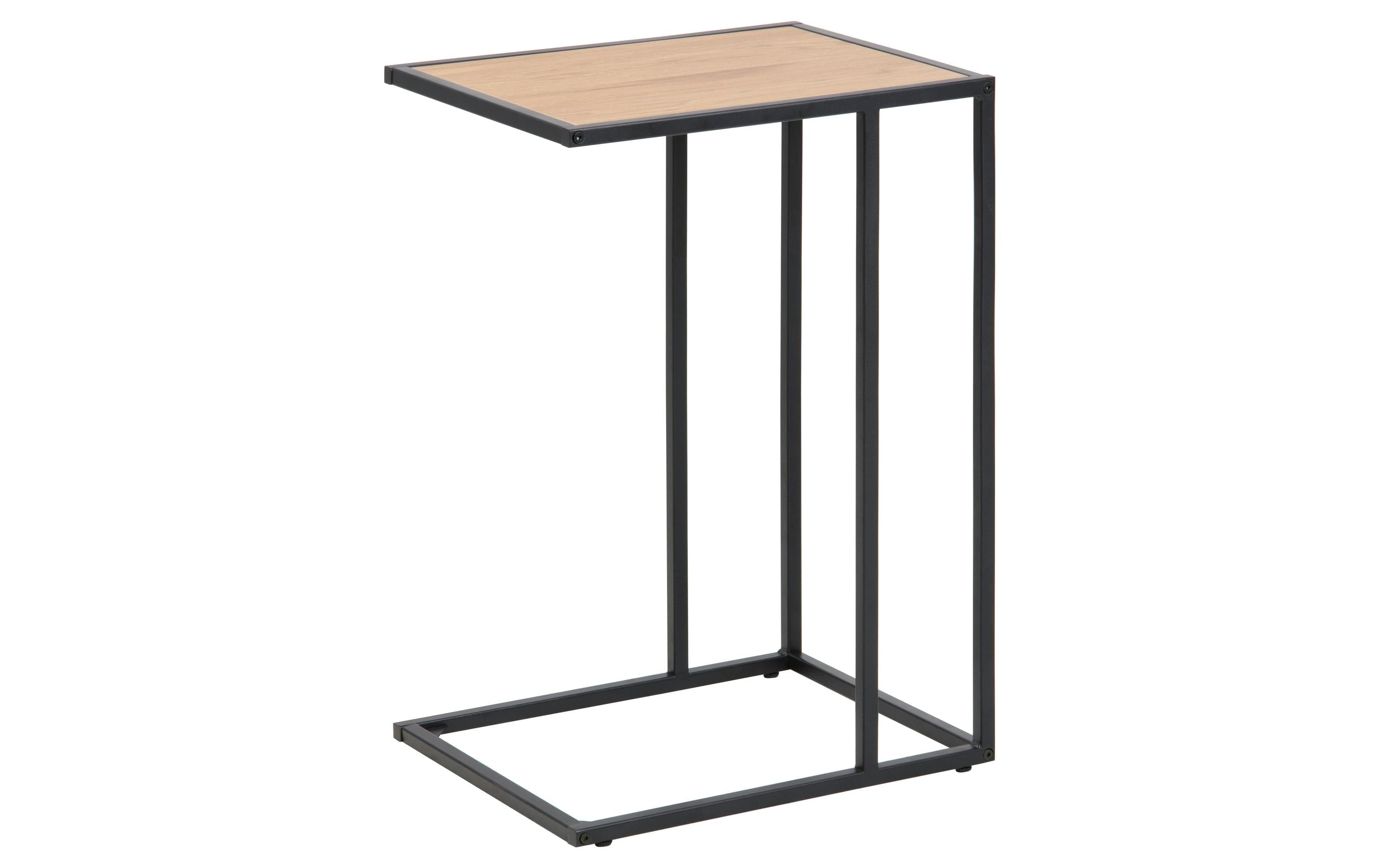 AC Design Beistelltisch Seaford MDF/Stahl, 43x35x63 cm, Wildeiche Matt