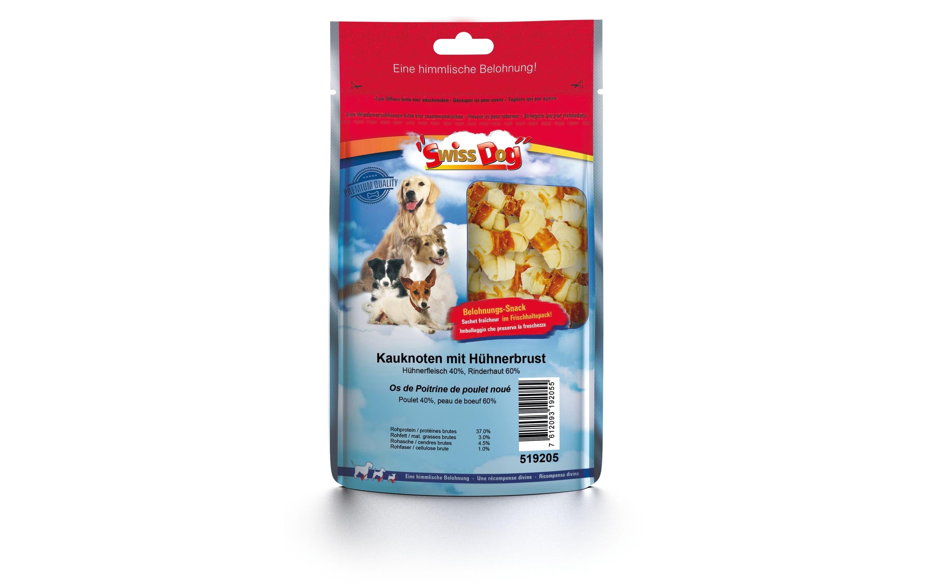 SwissDog Kauknoten mit Hühnerbrust 100g