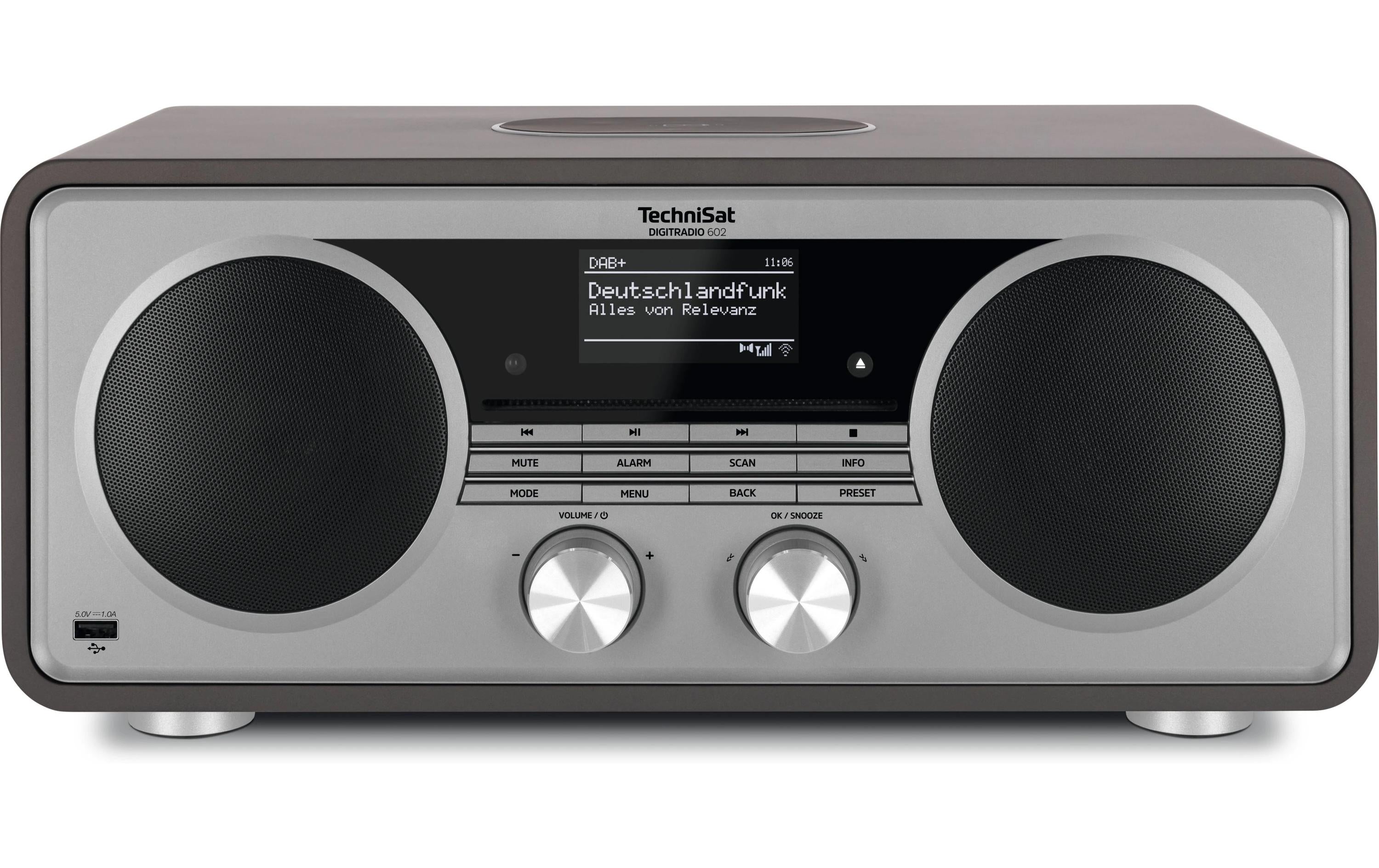 Technisat DigitRadio 602, DAB+ Radio Anthrazit-Silber, Internetradio, CD, BT