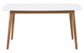AC Design Esstisch Nagano MDF/Eiche, 150x80x75,5 cm, Weiss/Braun
