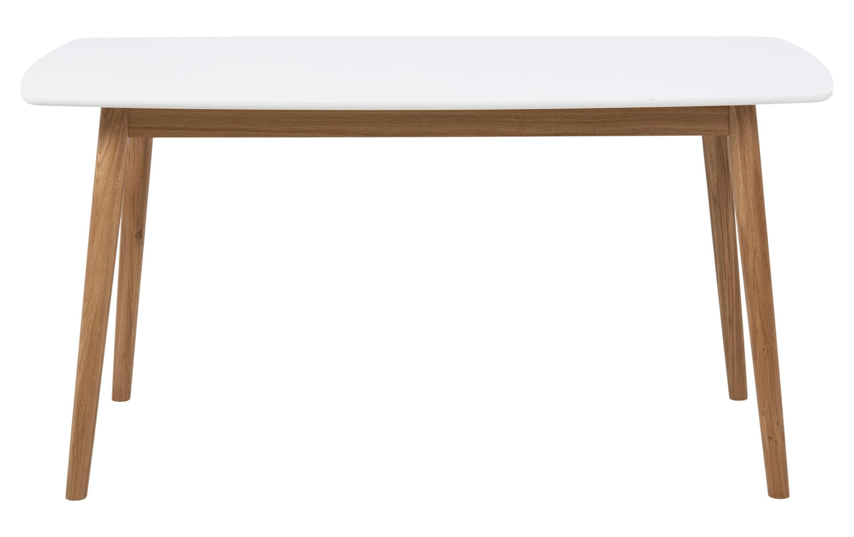 AC Design Esstisch Nagano MDF/Eiche, 150x80x75,5 cm, Weiss/Braun
