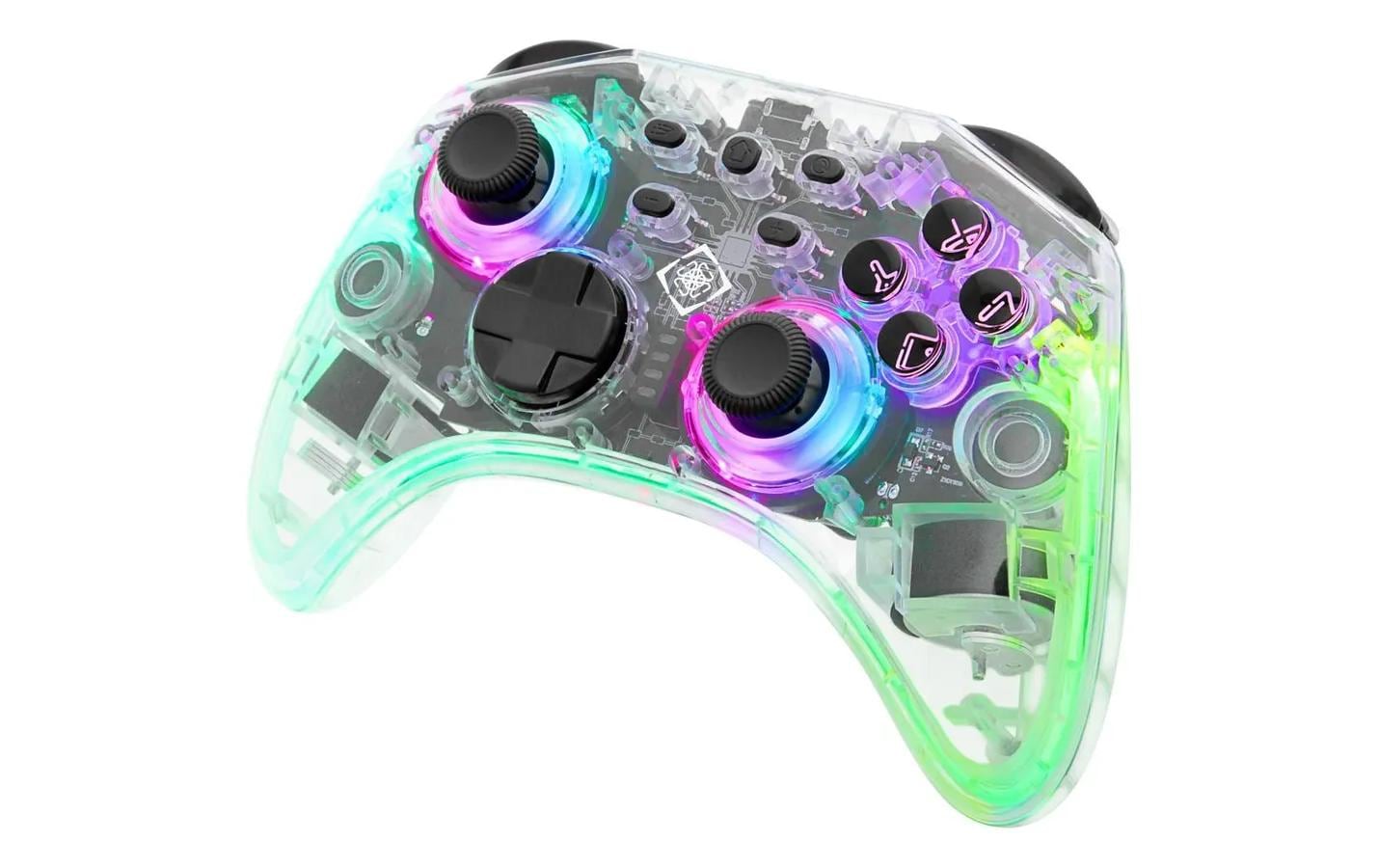 Deltaco Wireless Ctrl. RGB Transparent, NSW Nintendo Switch, white-Transparent, RGB