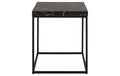 AC Design Couchtisch Barossa Stahl, 40x40x45 cm, Schwarz marmoriert