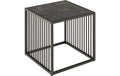 AC Design Beistelltisch Strington Stahl/Melamin, 40x40x42 cm, Schwarz
