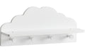 Zeller Present Kinder-Wandgarderobe Wolke weiss, 48x12x22cm, MDF