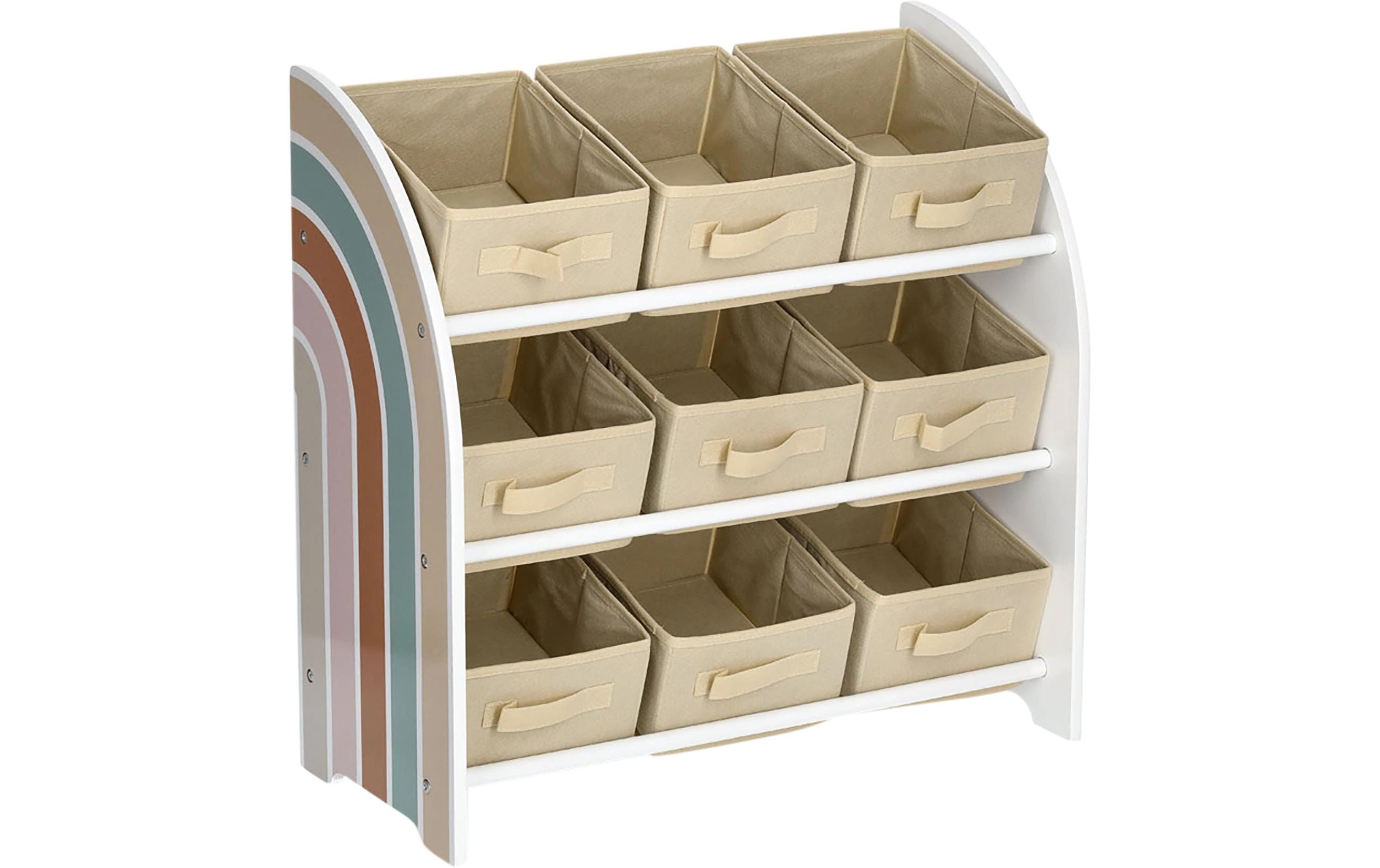 Zeller Present Kinderegal Rainbow 9 Boxen 65x30x64cm, MDF