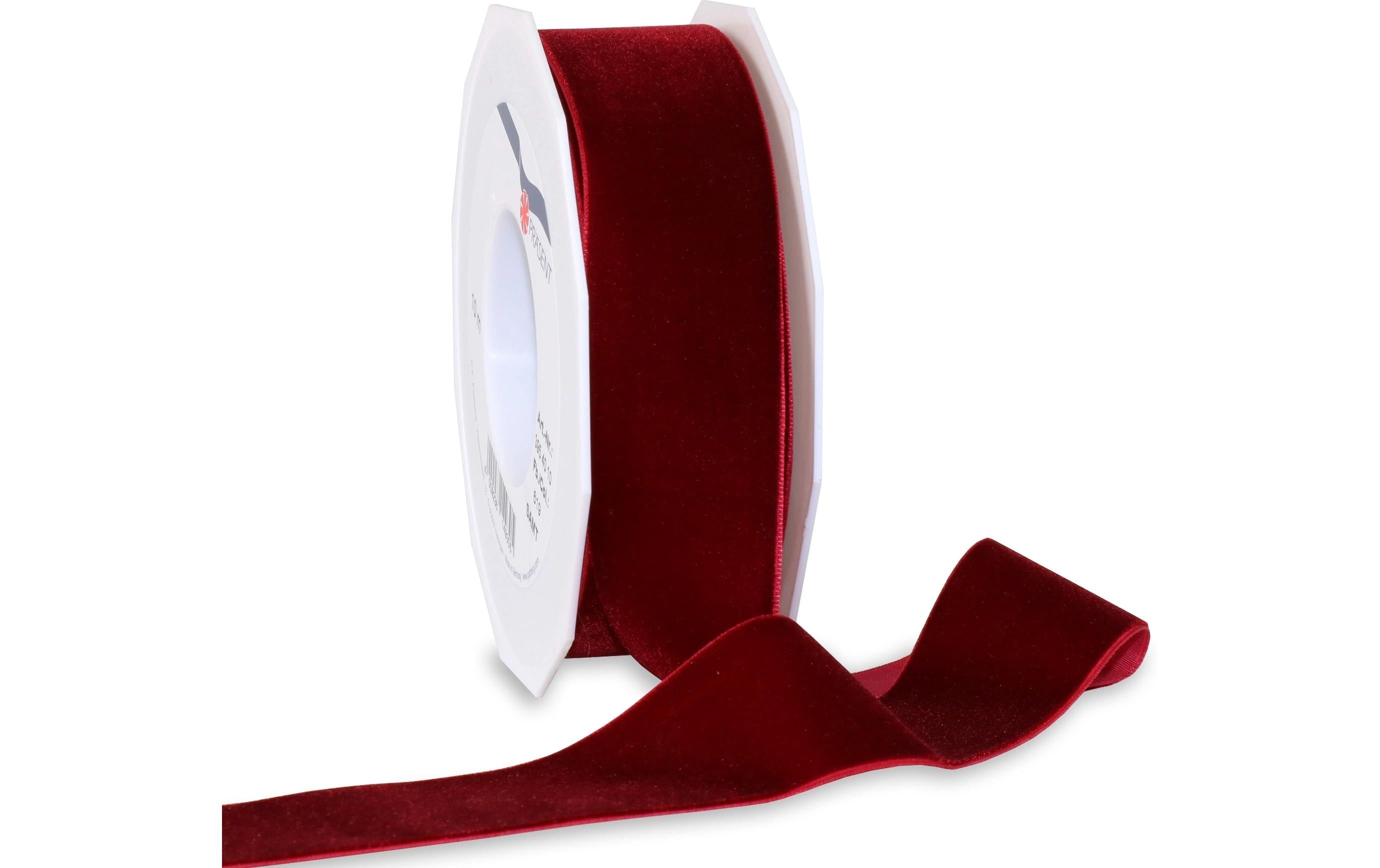 Pattberg Geschenkband Samt Grösse: 40 mm x 10 m, bordeux