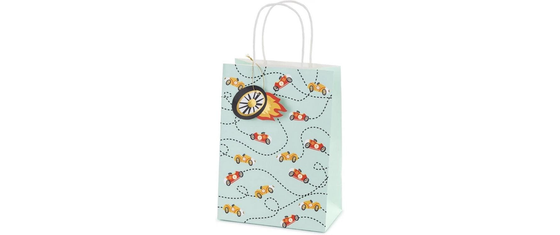 Partydeco Geschenktasche Auto mix, 10,5x18x25 cm, 1 Stück