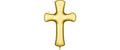 Partydeco Folienballon Kreuz gold, 103.5 x 74.5 cm, 1 Stk
