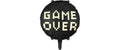Partydeco Folienballon Game schwarz, 45 cm, 1 Stk