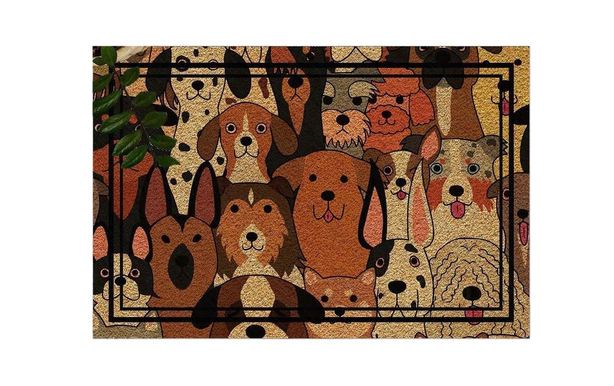 Conceptum Hypnose Fussmatte Dogs 40 x 60 cm, PVC, Waschbar bei 30 Grad