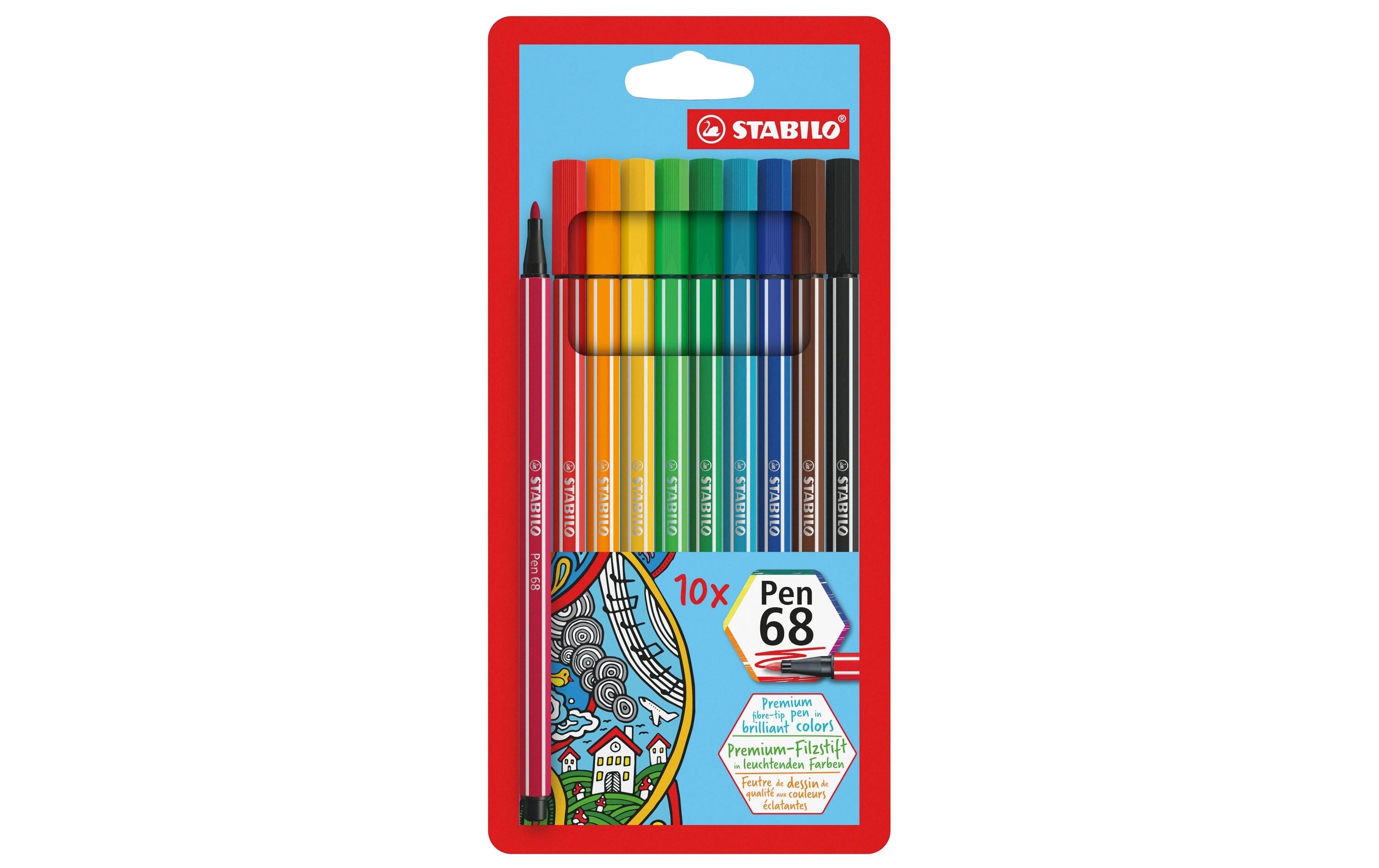 Stabilo Pen68 10er Etui Strichbreite 1mm