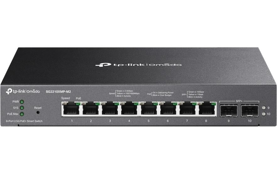 TP-Link SG2210XMP-M2: Switch 8x 2.5G PoE+ Ports, 2x 10G SFP+