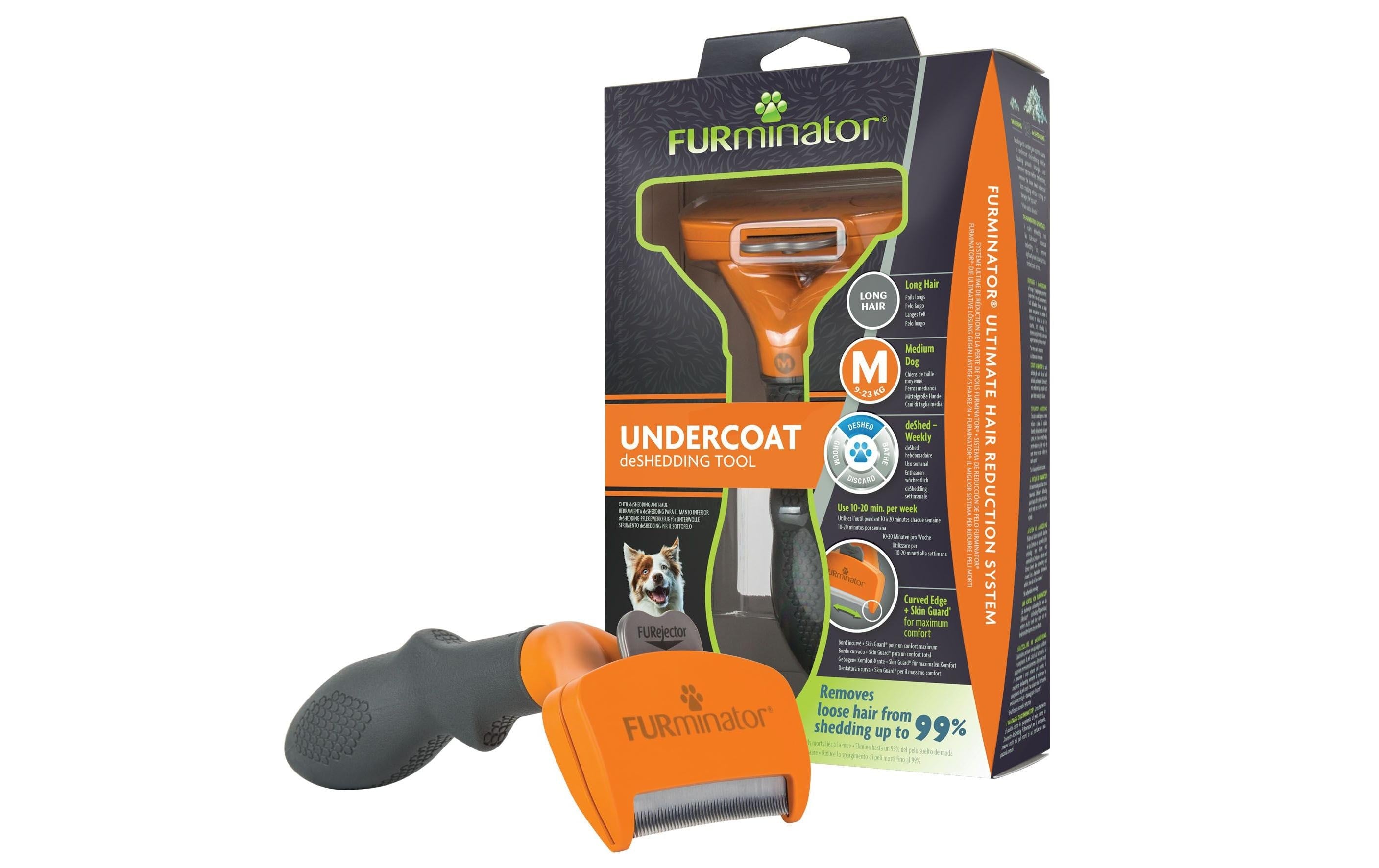 Furminator Hund deShedding M Langhaar 6.7cm