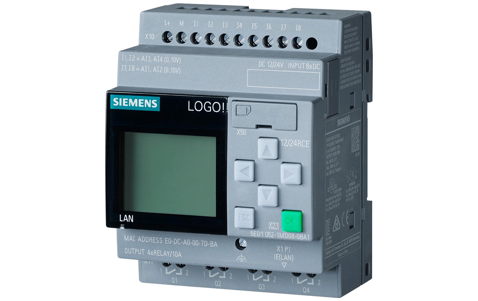 Siemens LOGO! 8.4 Grundgerät24CE 24V DC, 8 Eing., 4 Ausg., Display