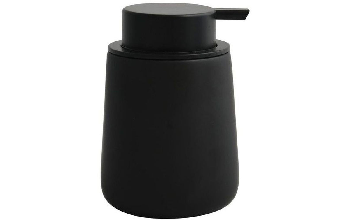MSV Seifenspender Maonie, Schwarz matt Keramik, 320 ml, 8.5x12.6 cm (DxH)