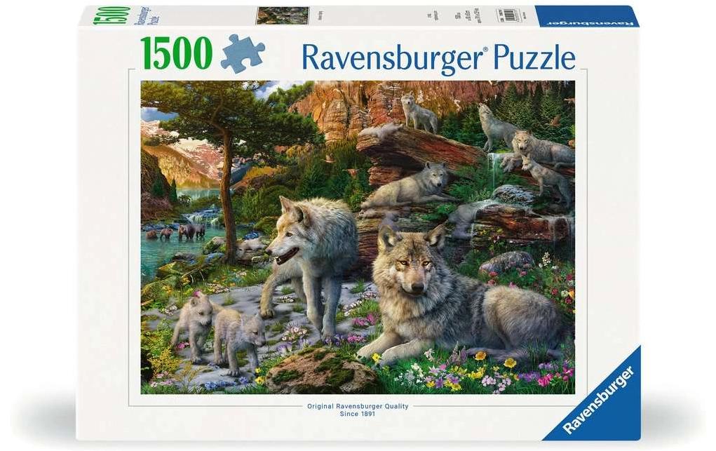 Puzzle Wolfsrudel im Frühlingserwachen 14-99 Jahre