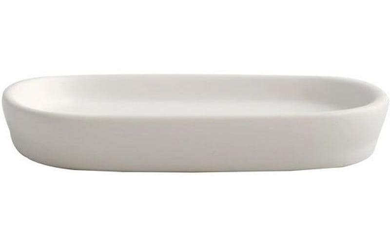 MSV Seifenschale Maonie, Weiss matt Keramik, 9x13.9x2.4 cm (BxLxH)
