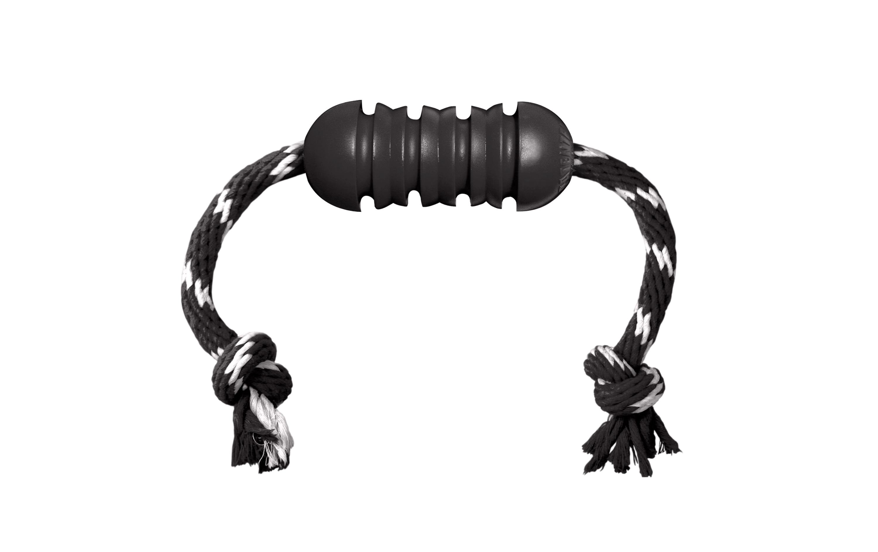 Kong Extreme Dental mit Seil schwarz, Ø 5cm, H 12cm