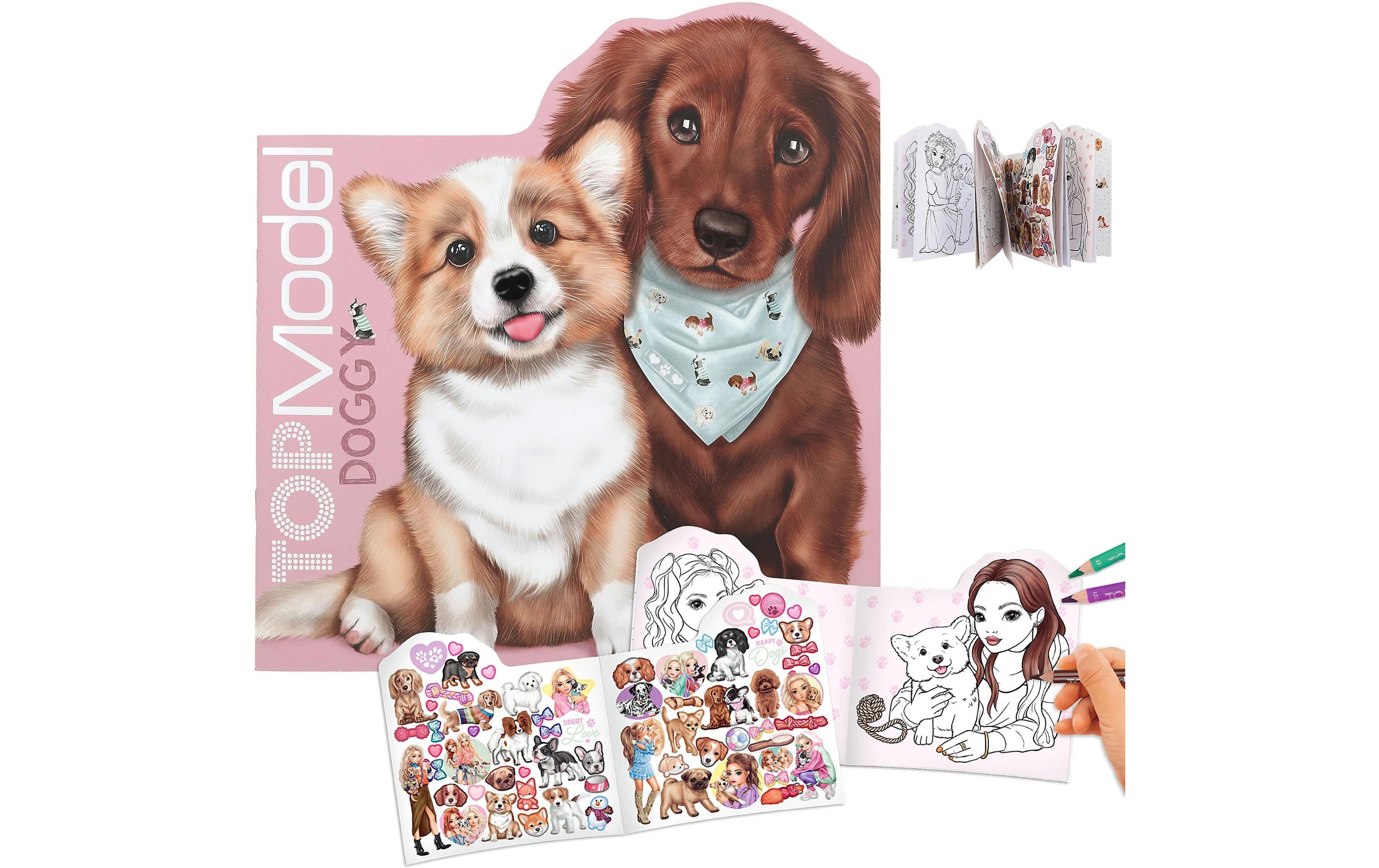 Depesche Malbuch Doggy Top Model 24 Seiten, 2 Seiten Sticker