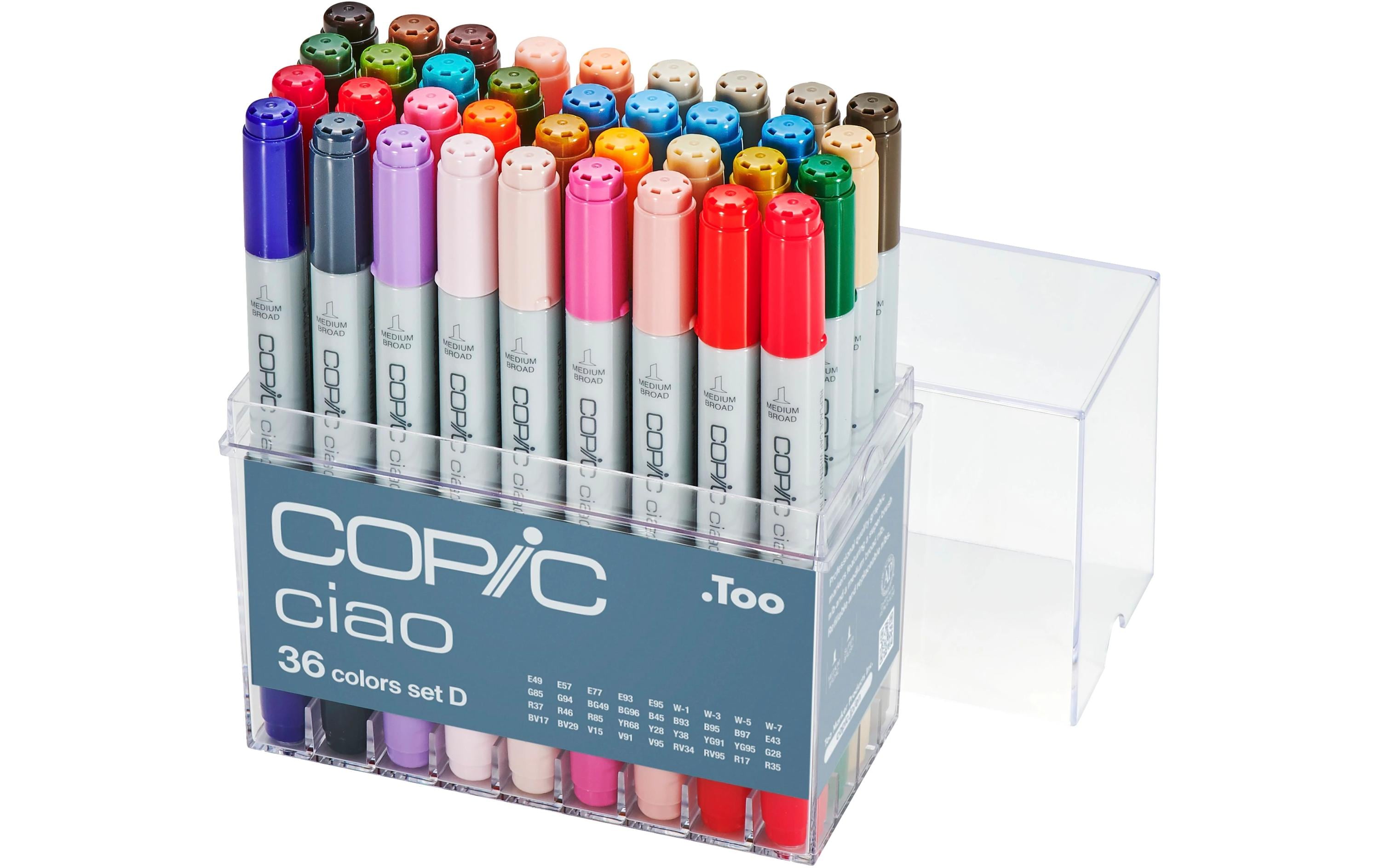 Copic Marker Ciao 36er Set D farbig, Doppelspitze, 36 Stk