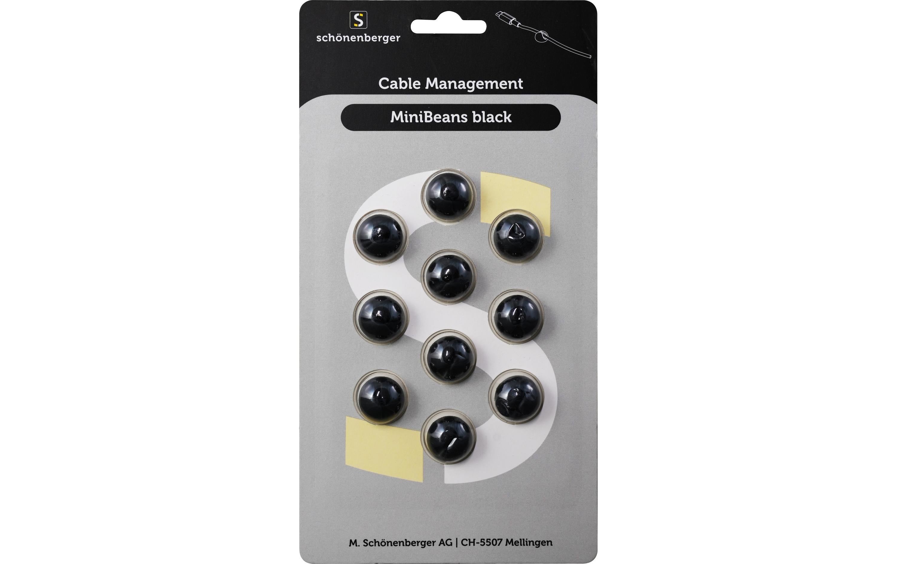 MiniBeans Black 10 Stück Ø 15mm, H=10mm, schwarz