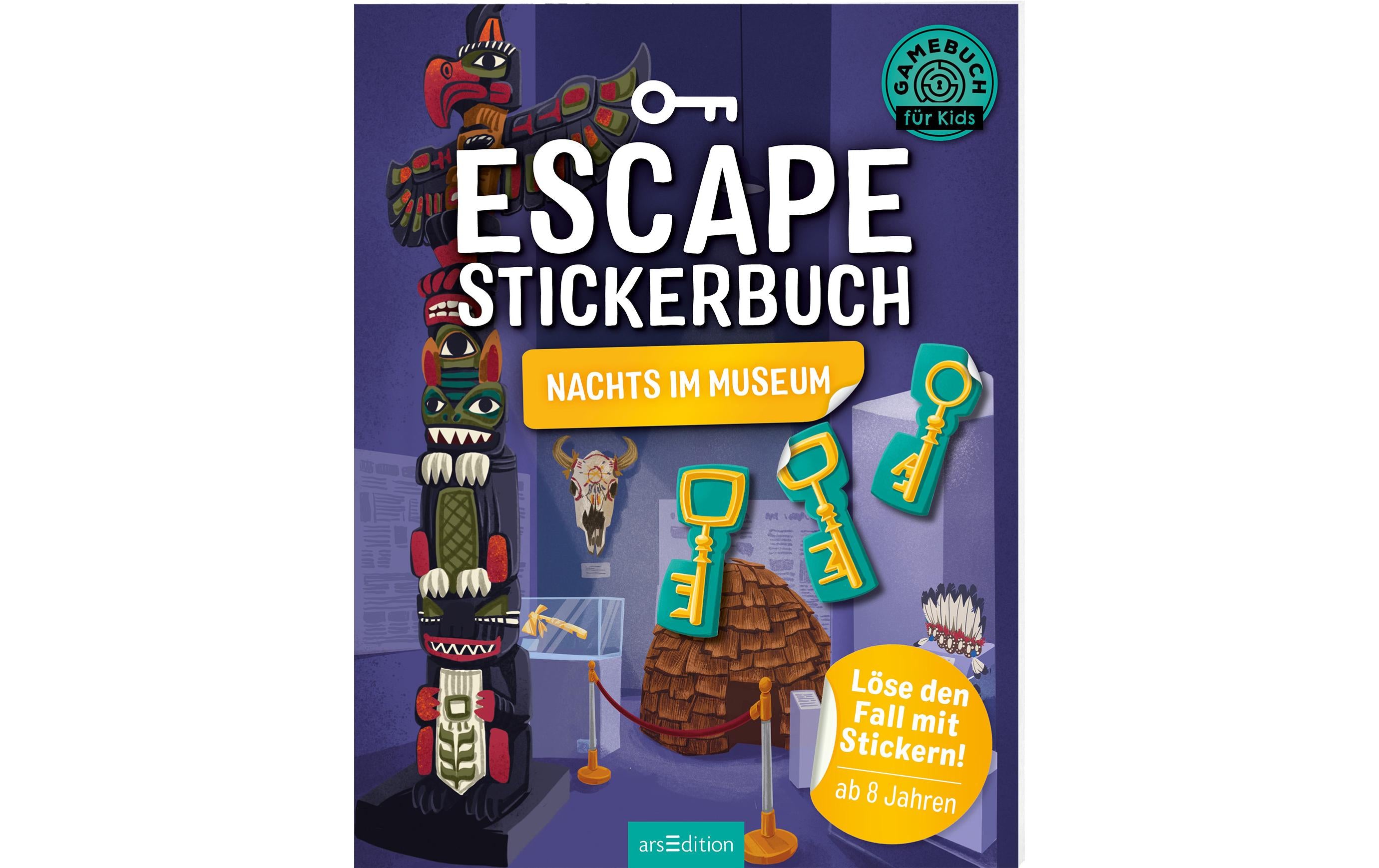 Escape Buch - Nachts im Museum Stickerbuch - Alter: 8+