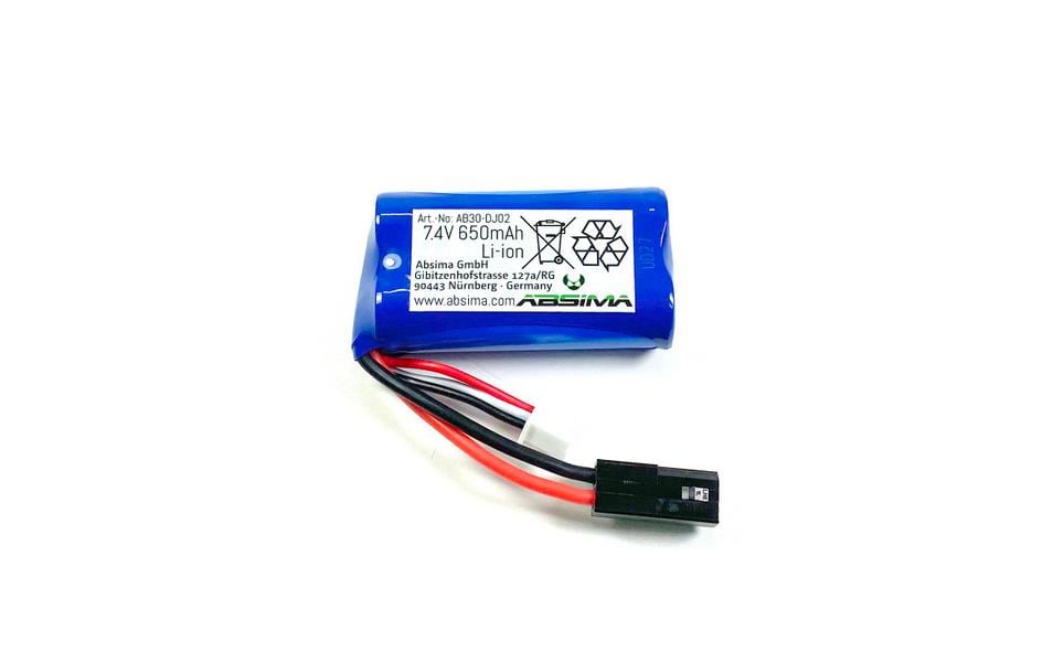 Absima 7.4V 650mAh Li-ion battery