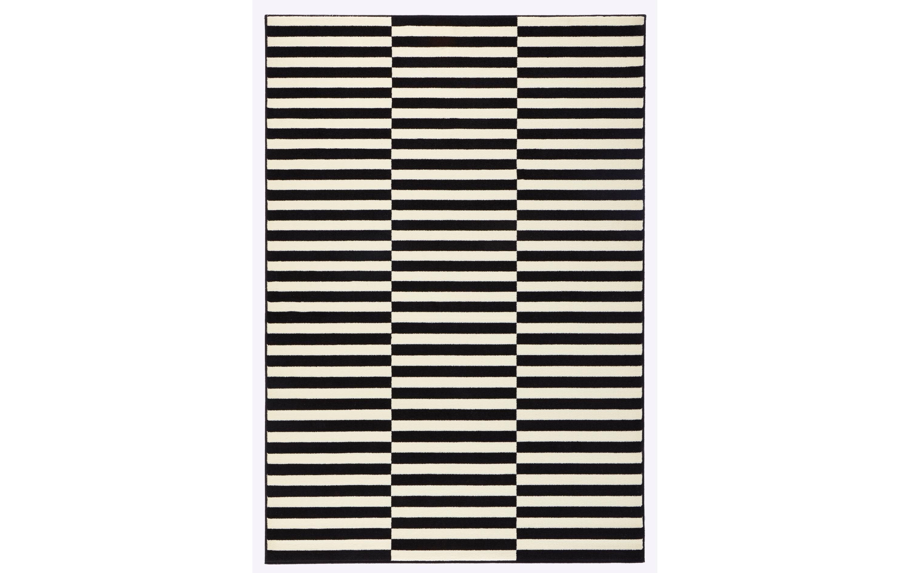 Hanse Home Teppich Panel 100% Polypropylen, 160x230 cm, Black/Cream