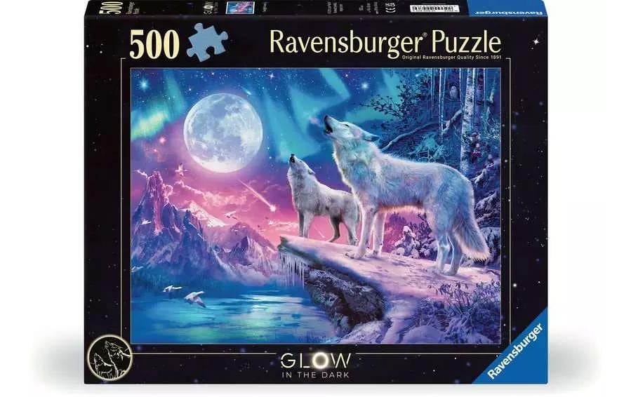 Puzzle Wolf im Nordlicht Ab 10 Jahre