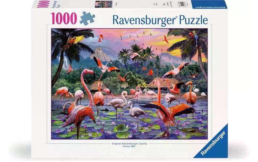 Puzzle Pinke Flamingos 12-99 Jahre